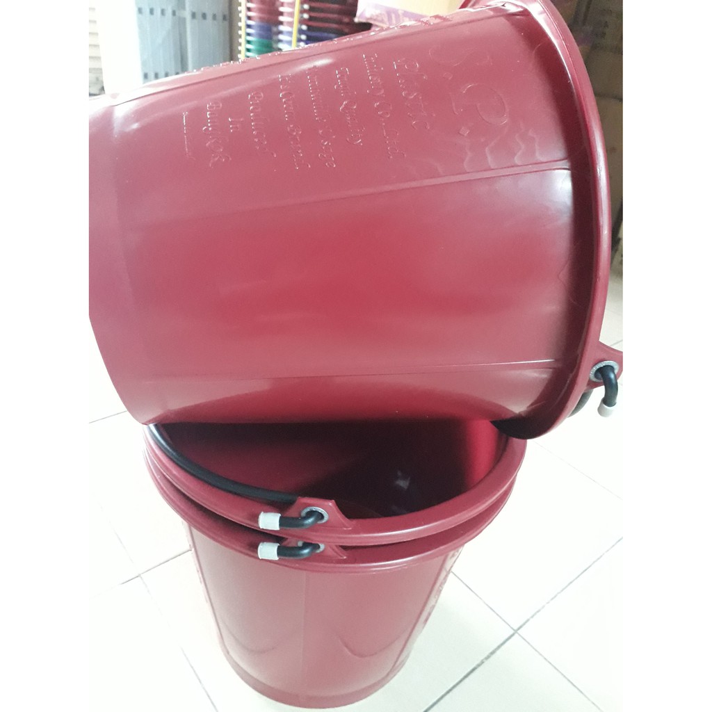 ถังน้ำพลาสติก เกรดA+ คุณภาพเหนียว ใช้งานคุ้มค่า ขนาด เบอร์ 16 ถังปูนใส่น้ำ ถังปูน ถังน้ำ ถังหูหิ้ว ถังพลาสติกหนา