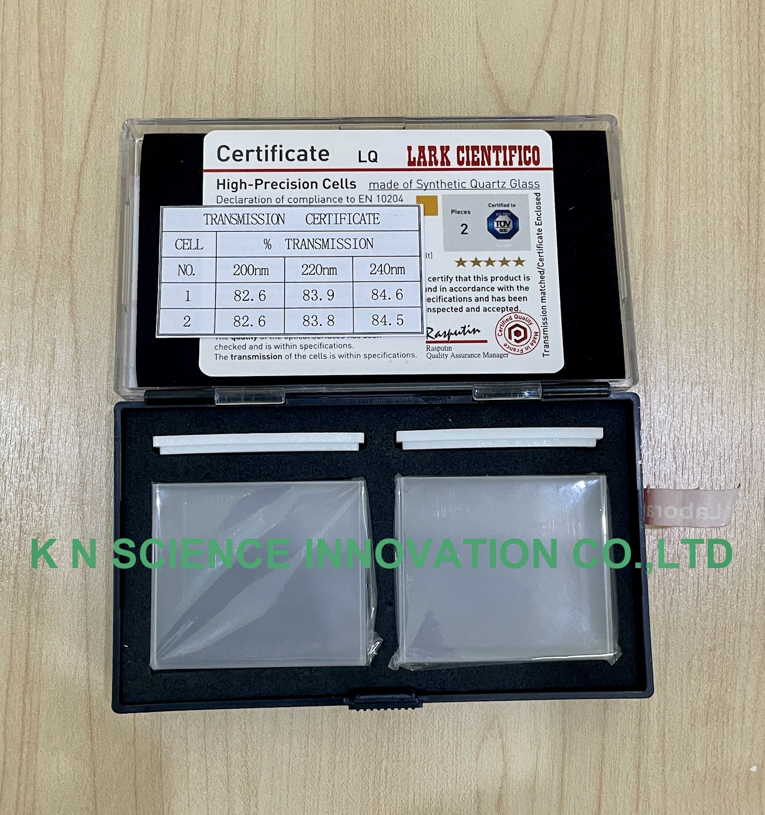 Quartz cuvette(คิวเวท ควอร์ต) Volume : 17.5 ml / 17500 µl Pathlength 50 mm, 2 pcs/pack ,LARK / FRANCE, (2 pcs/pack) LAQ-108