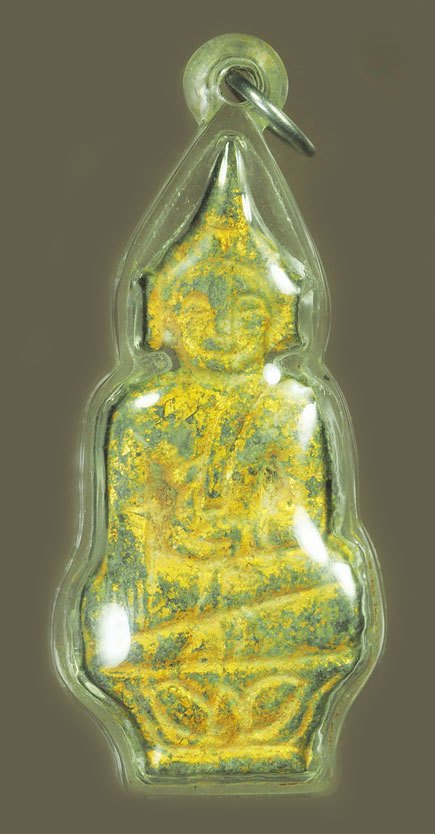 *39141 พระเชียงแสนพิมพ์ตุ๊กตาใหญ่ เนื้อชินตะกั่ว สนิมแดง 13