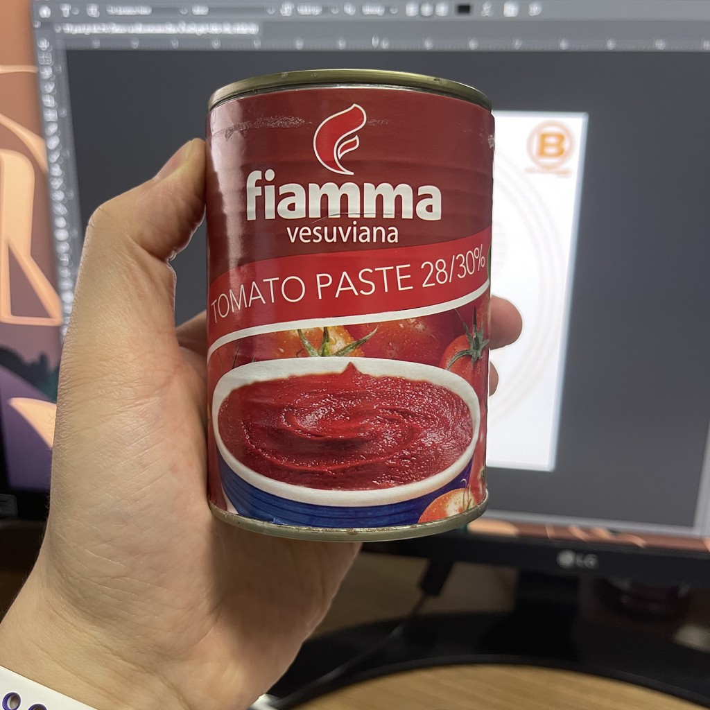 ไฟมมา มะเขือเทศบดละเอียด น้ำหนักสุทธิ 400 กรัม Fiamma Tomato Paste 400 g.