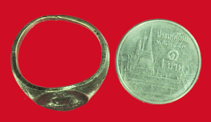 *39403 แหวนหลวงพ่อโม่ง วัดมะนาวหวาน พัฒนานิคม ลพบุรี ชุบนิเกิล 12