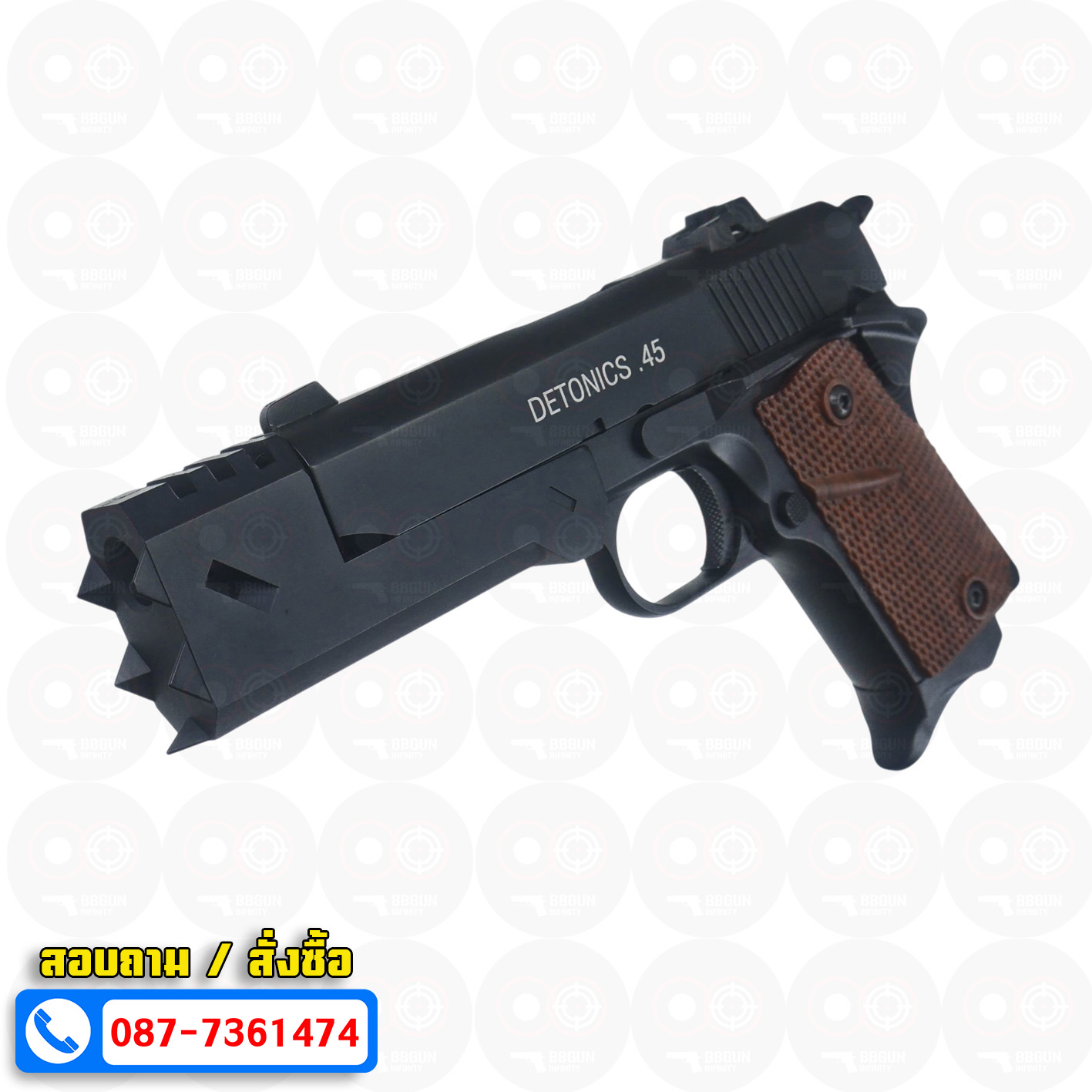 บีบีกันอัดแก๊ส DETONICS .45 Chisato's - Double Bell 797A BB GUN
