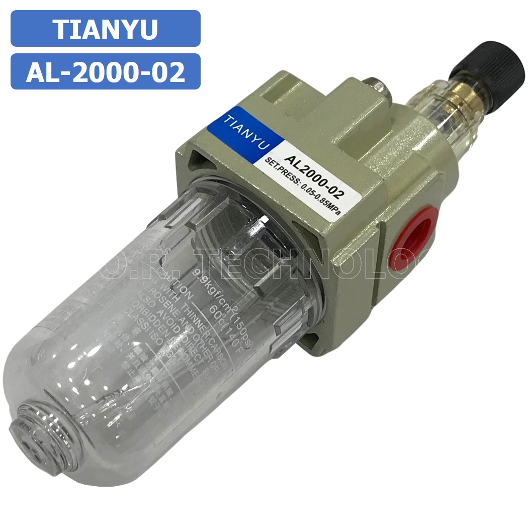 (1ชิ้น) AL-2000-02 อุปกรณ์ผสมน้ำมันหล่อลื่น ตัวผสมน้ำมัน ตัวจ่ายน้ำมันหล่อลื่น Air Lubricator Pneumatic TIANYU AL2000-02