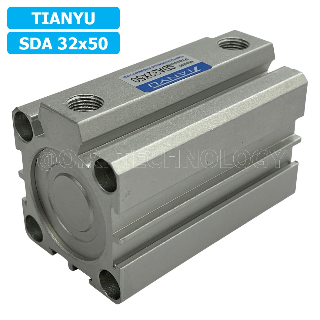 (1ชิ้น) SDA 32x50 กระบอกลมคอมแพค กระบอกลม รุ่นคอมแพค Compact Air Cylinder SDA Series แบบคอมแพค