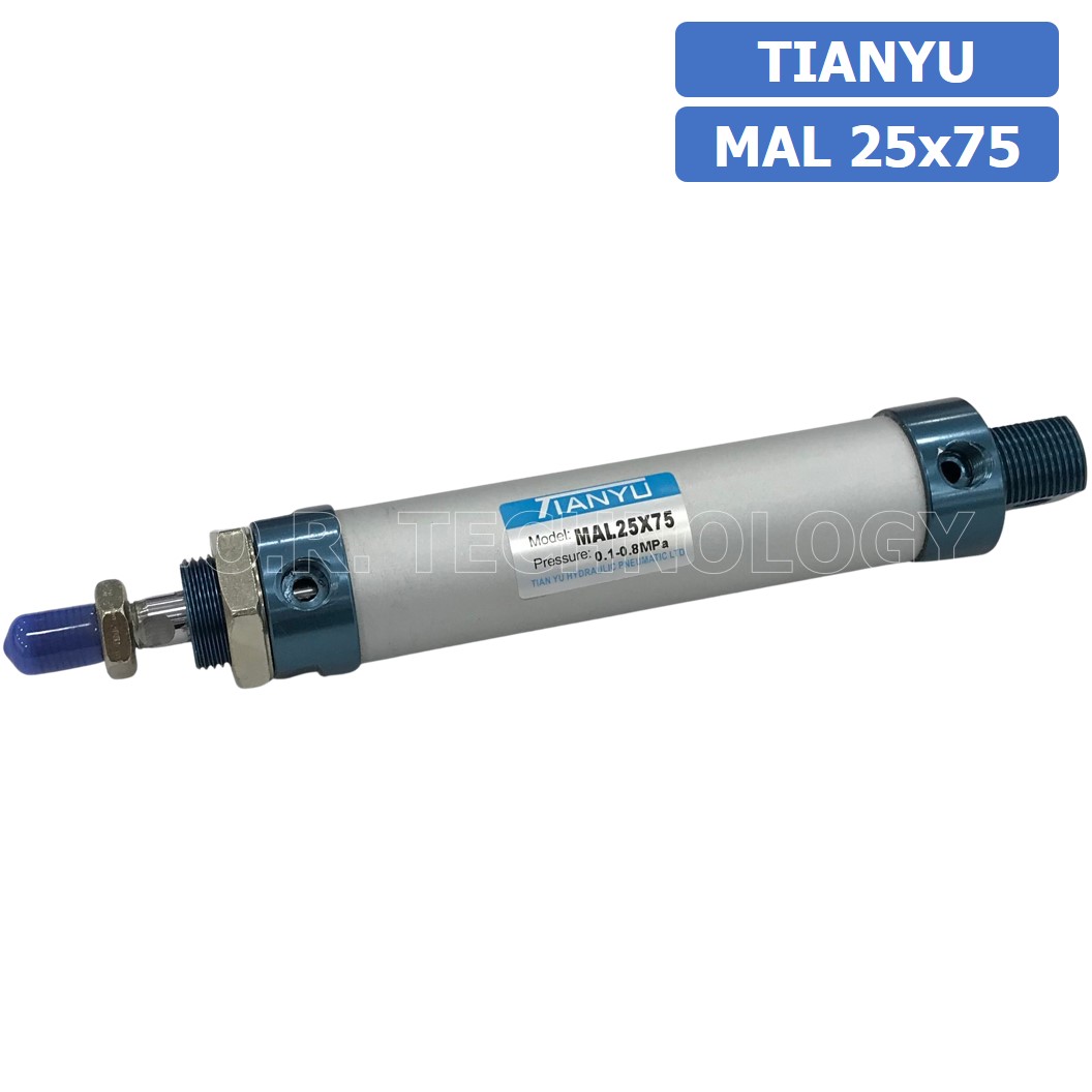 (1ชิ้น) กระบอกลม ขนาดเล็ก รุ่น MAL 25x75 (Mini Air Cylinder Series) Pneumatic Cylinder กระบอกลมนิวเมติก
