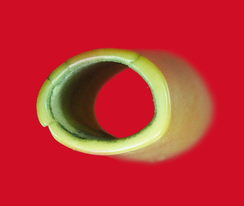 *31595 ตะกรุดกระดูกแร้ง เก่า ไม่ทราบที่และปีสร้าง ไม่มีจาร 12