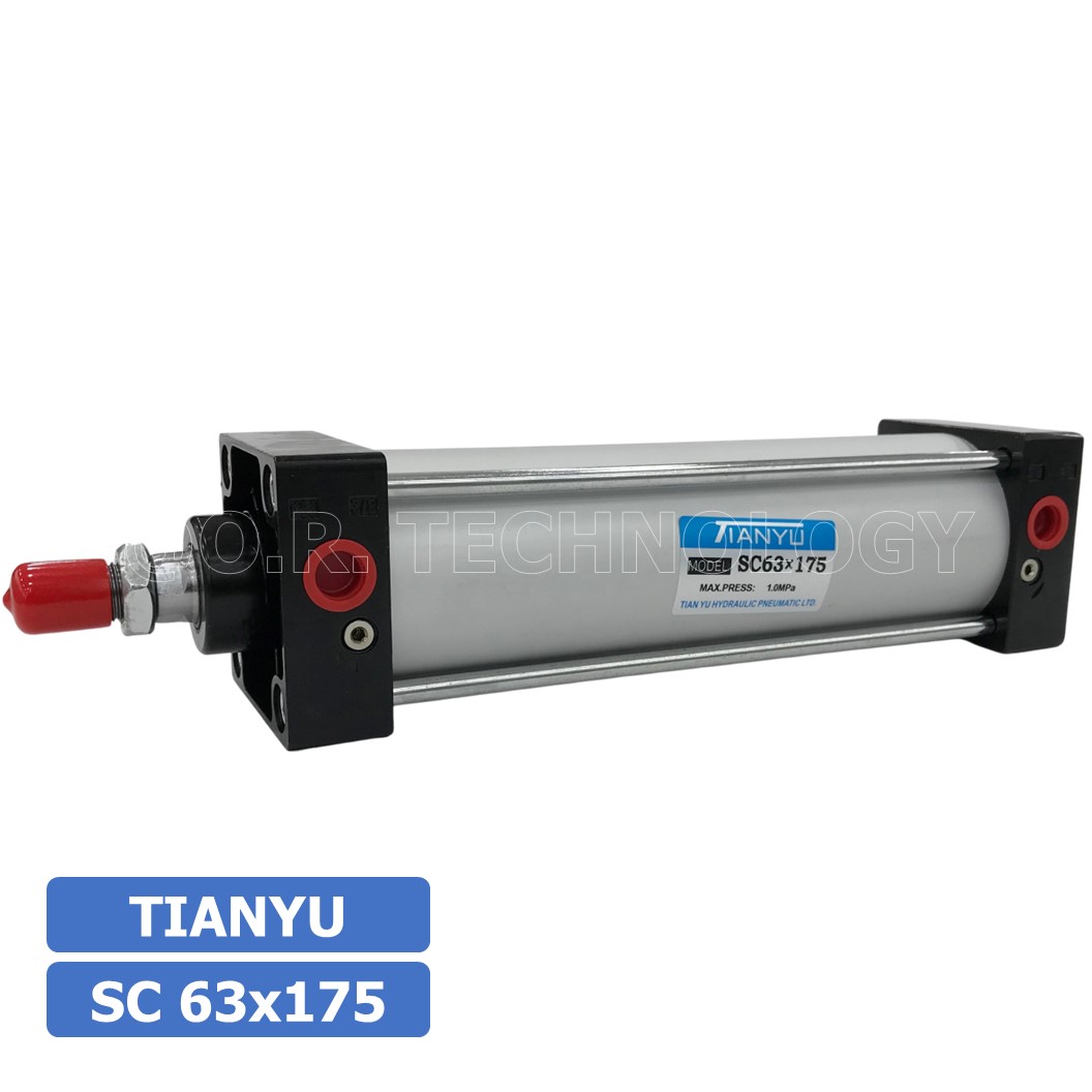 (1ชิ้น) SC 63x175 กระบอกลม รุ่นมาตรฐาน กระบอกลม 4 เสา Standard Cylinder Air Pneumatic แบบสี่เสา