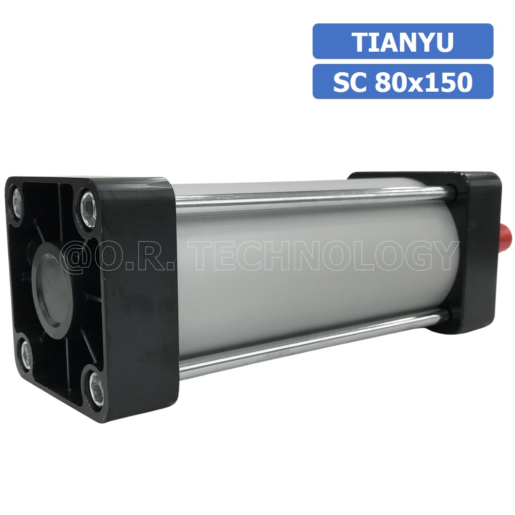 SC80 กระบอกลม รุ่นมาตรฐาน กระบอกลม 4 เสา Standard Cylinder Air Pneumatic SC (Bore 80 x Stroke 25-400)