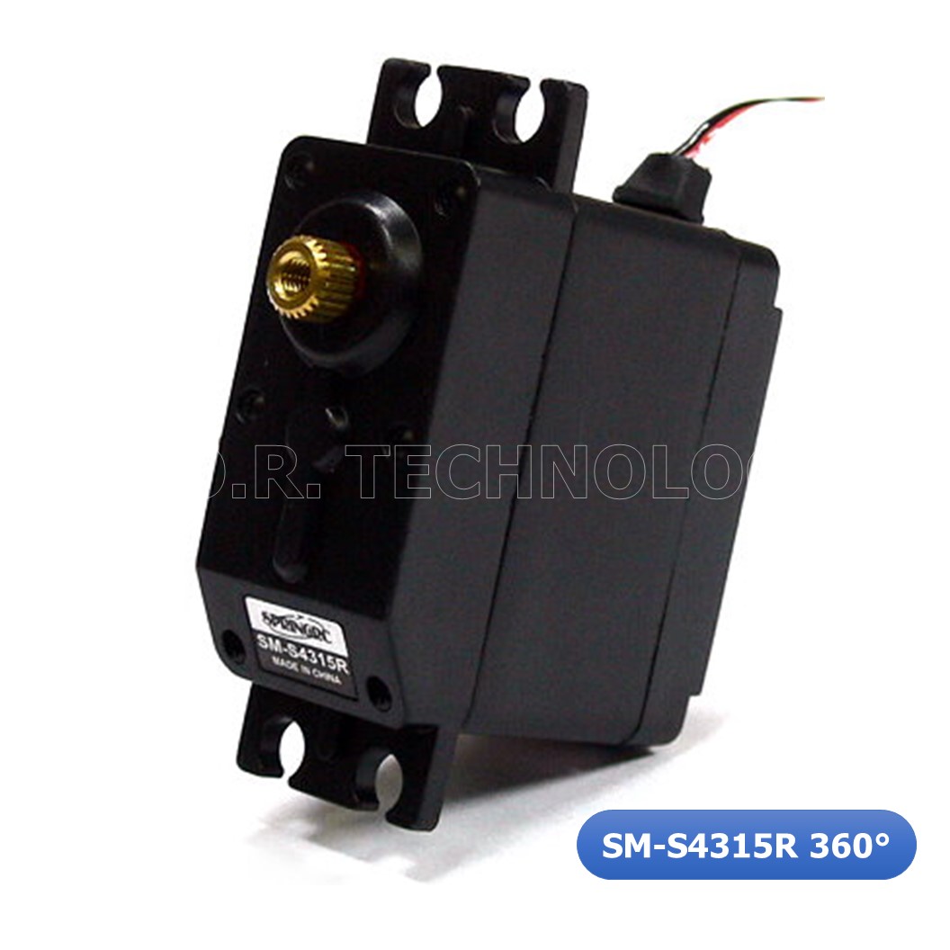 (1ชิ้น) NA303 เซอร์โวมอเตอร์ Spring RC SM-S4315R Continuous Rotation Robot Metal Gear Servo 15KG 360 องศา