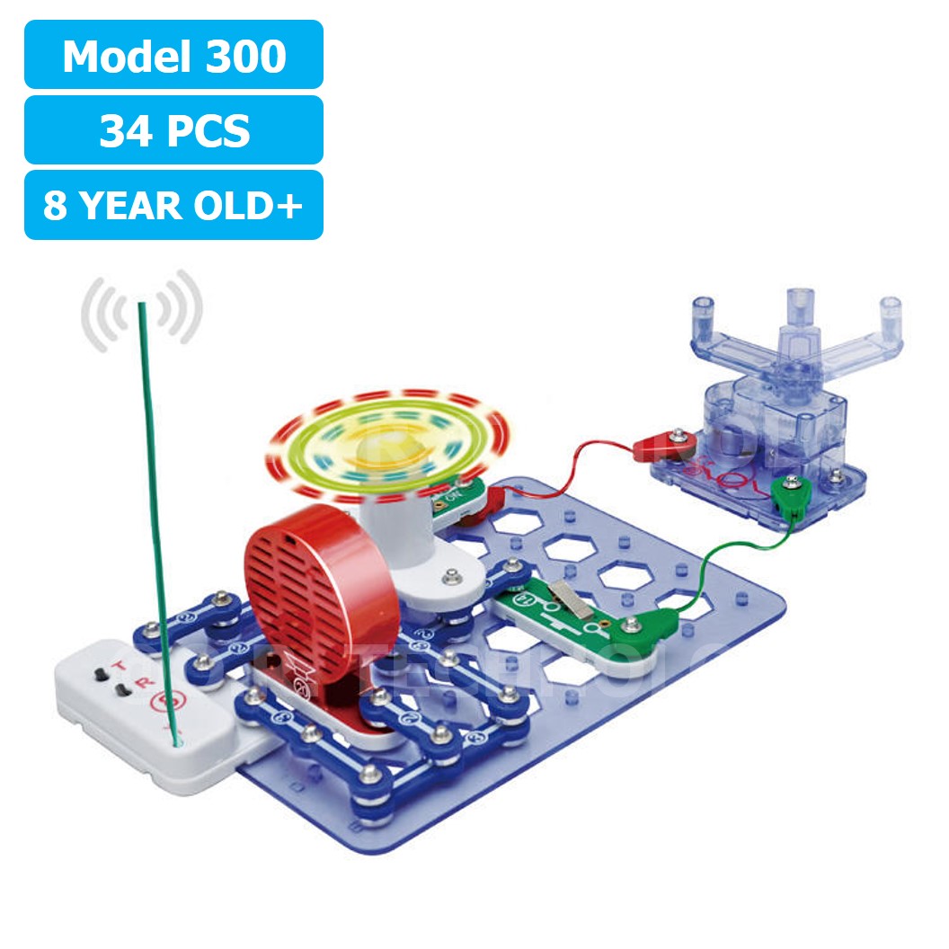 (Model 300) ชุดเรียนรู้ วงจรไฟฟ้าเบื้องต้น 34Pcs Electronic Building Blocks 300 ชุดส่งเสริมการเรียนรู้ วงจรอิเล็กทรอนิกส์ Learning kit