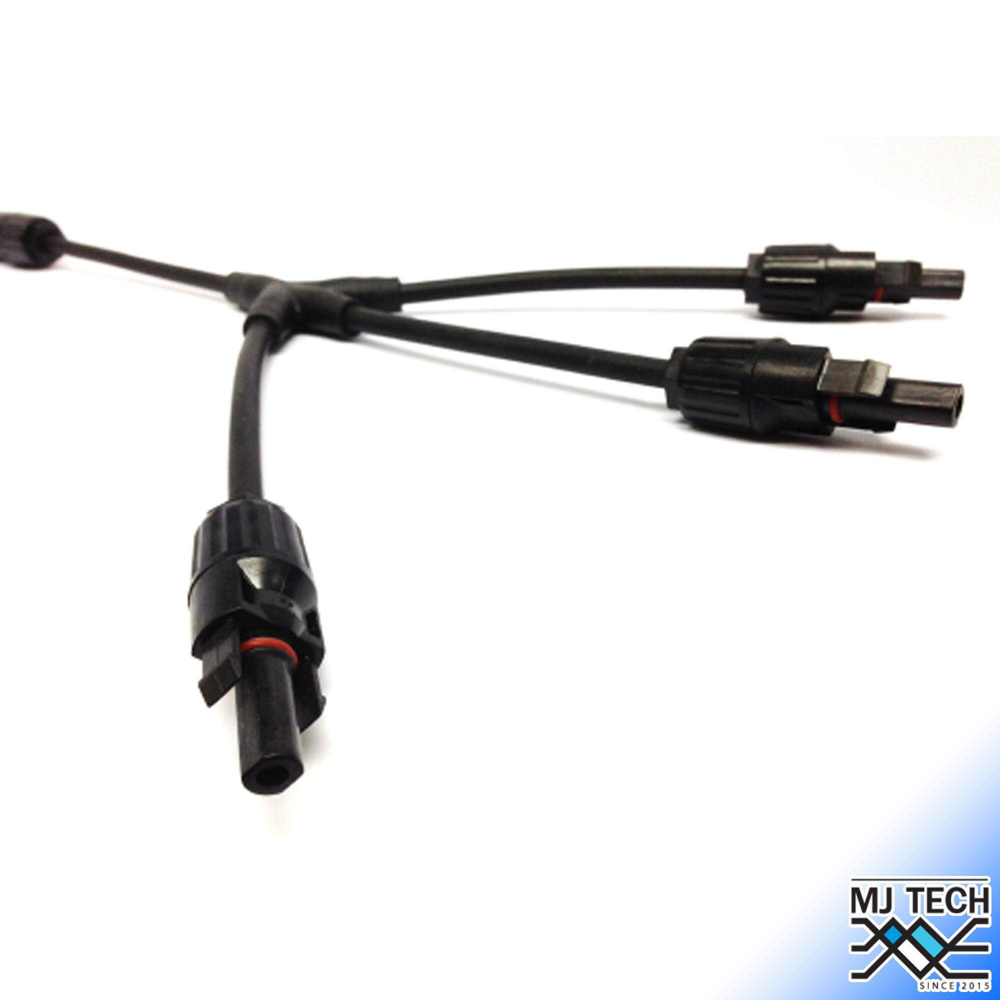 MJ-TECH ข้อต่อแผงโซล่าเซลล์ 1 คู่ รุ่น MC4 Y ต่อขนาน 3 เส้นรวมเป็น 1 เส้น ประเภทชายและหญิง HPX