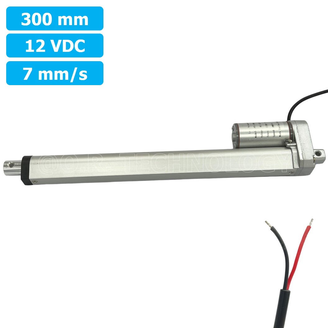 (1ชิ้น) NC483 มอเตอร์ก้านชัก พัตเตอร์ไฟฟ้า ระยะชัก 300mm 7mm/s 1500N 12VDC Electric Linear Actuator Putter DC 12V Stroke Length 300mm