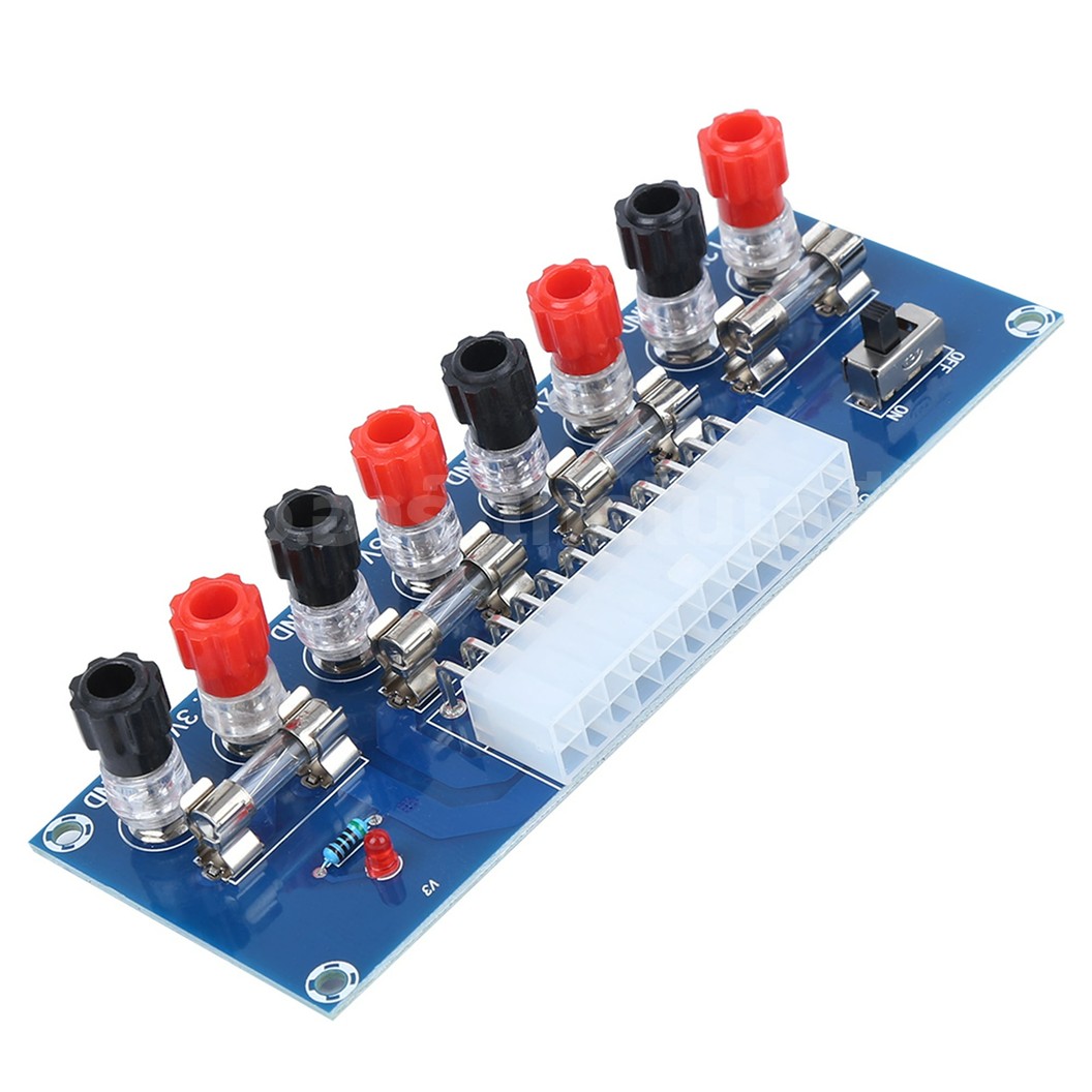 XH-M229 24 Pins ATX Power Board Desktop Computer Chassis Power Supply 4 Outputs -12V +12V 5V 3.3V บอร์ดโมดูลทดสอบเพาเวอร์ซัพพราย