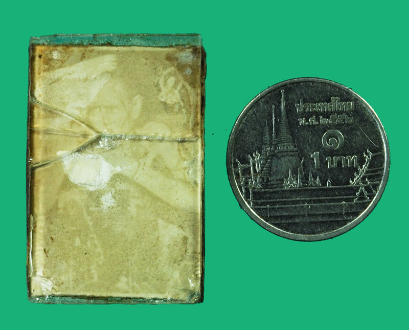 *35274 รูปถ่ายอัดกระจกหลวงพ่อกบ วัดเขาสาริกา บ้านหมี่ ลพบุรี กระจกบาง 4