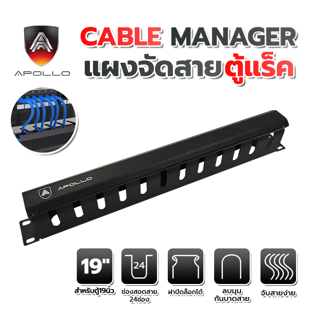แผงผจัดสายตู้Rack 19นิ้ว