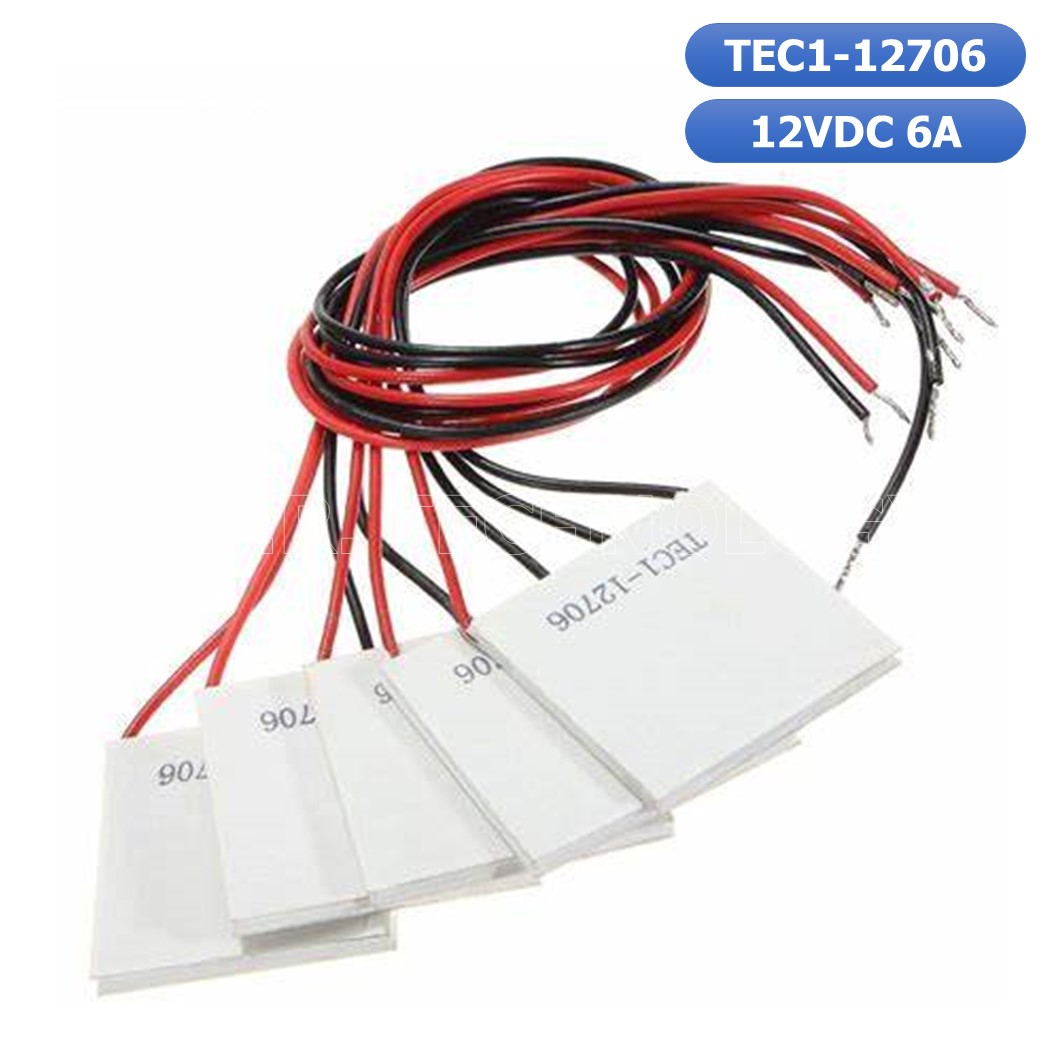 แผ่นร้อนเย็น แผ่นเพลเทียร์ (Peltier) แผ่นทำความร้อน-เย็น 12VDC Thermoelectric Cooler Peltier TEC1