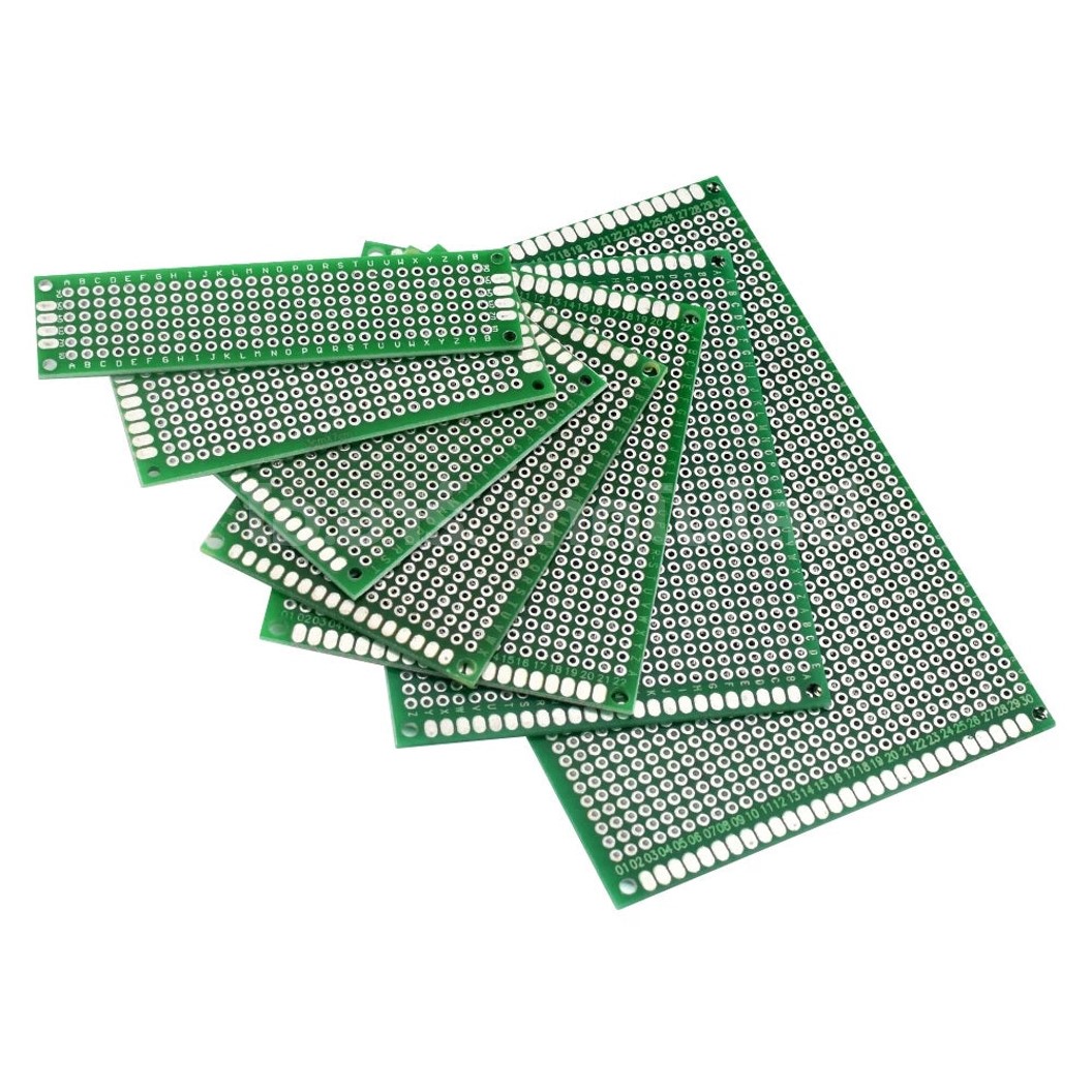 แผ่น PCB แผ่นปริ๊นอเนกประสงค์ 1หน้า/2หน้า Single/Double Side Prototype PCB Printed Circuit Board Perfboard 2.54mm Hole pitch บอร์ดไข่ปลา