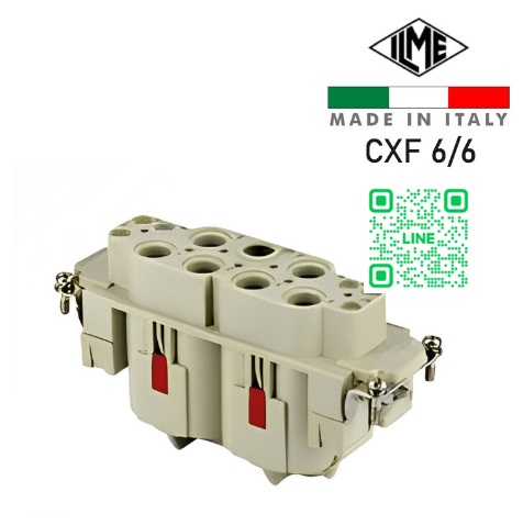 CXF 6/6 Female insert 6+6poles + E 100 A 690V8 kV3 / 16 A 400V 6kV3 ILME