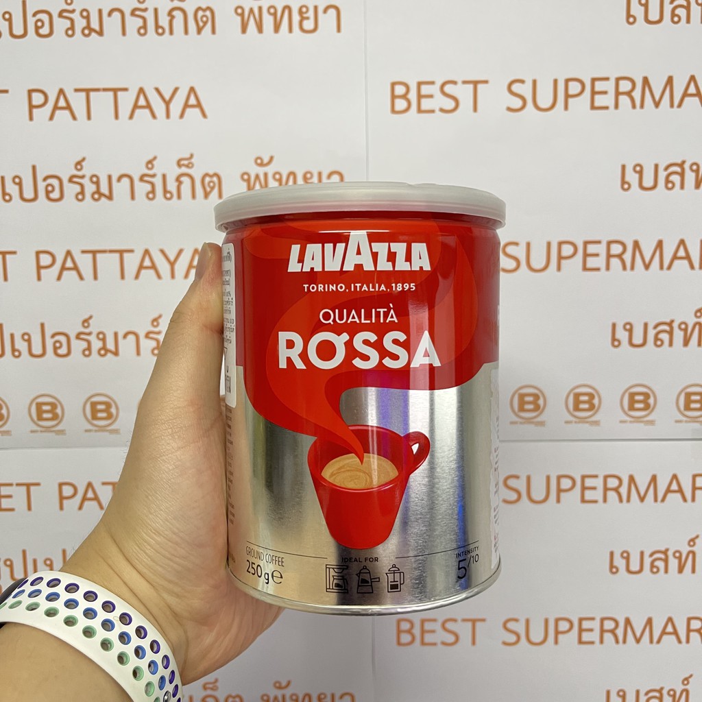 ลาวาซซา ควอลิตา รอสซา กาแฟแท้คั่วบด 250 กรัม Lavazza Qualita Rossa Ground Coffee 250 g.