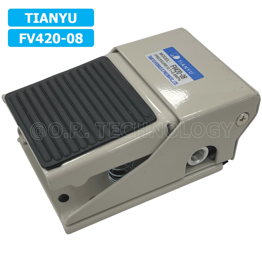 (1ชิ้น) FV420-08 เท้าเหยียบลม วาล์วเท้าเหยียบ สวิทซ์เท้าเหยียบลม Air Foot Switch Valve Pneumatic TIANYU