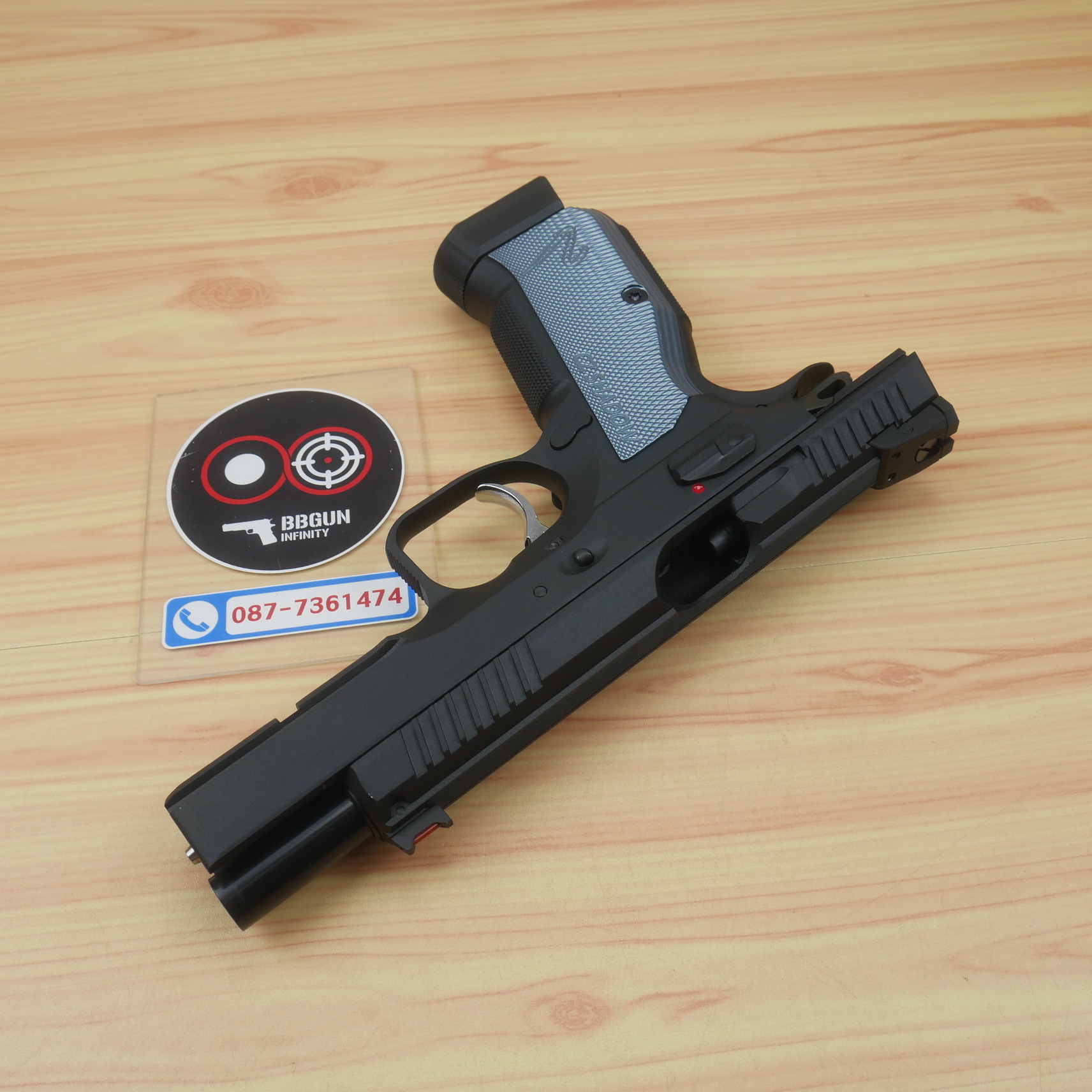 บีบีกันอัดแก๊ส KJ Works - CZ Shadow 2 ด้ามสีฟ้า BB GUN GAS