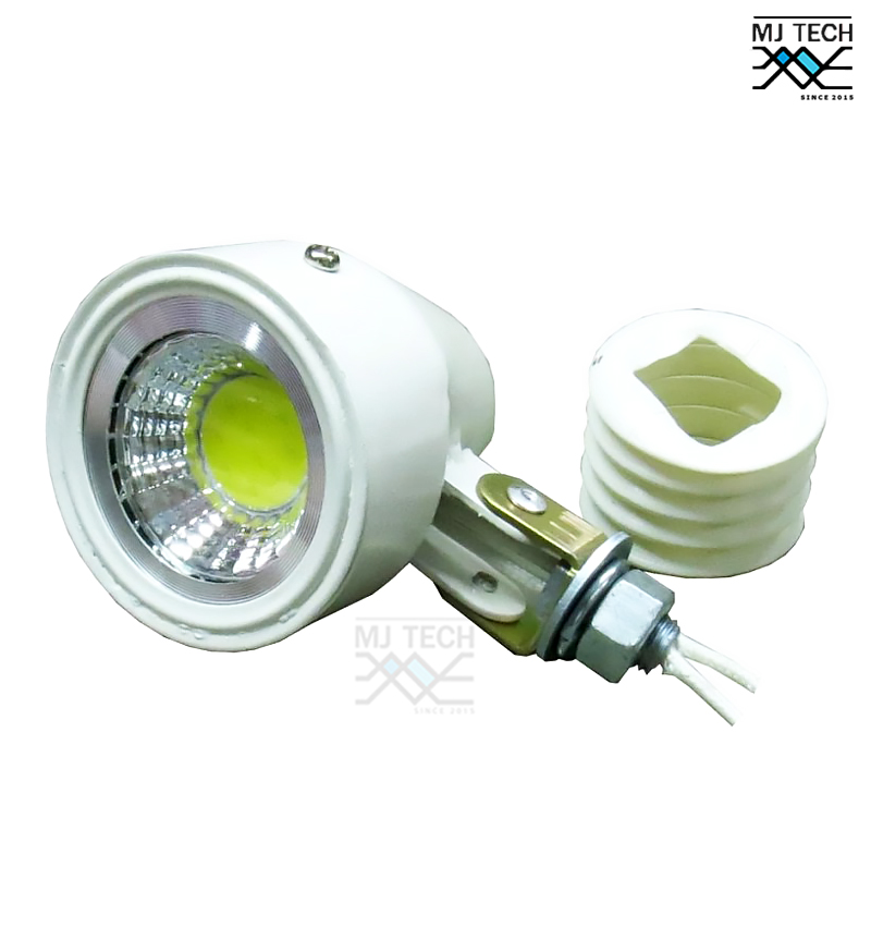 อะไหล่หัวหลอดไฟ ไฟฉุกเฉิน Warm White 12V 10W พร้อมขาและน๊อตยึด