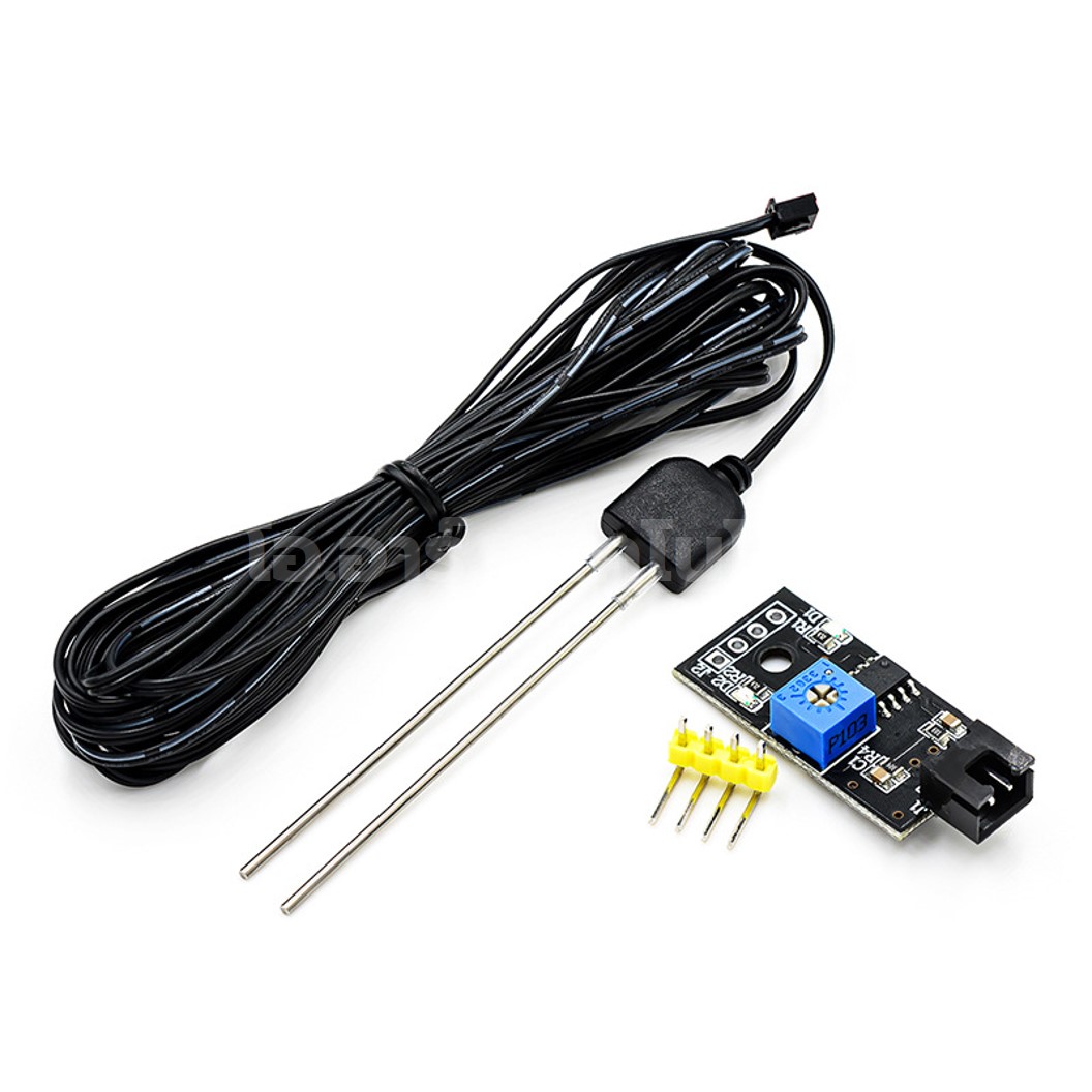 เซนเซอร์วัดความชื้นในดิน แบบแท่งเหล็ก สายยาว 1.3/5เมตร Soil Moisture Sensor Module Humidity with 1.3/5M Cable โมดูลตรวจจับความชื้นในดิน
