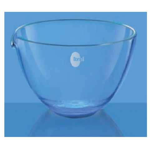 Quartz Dishes / Basins, Round with Spout ถ้วยสารระเหย เนื้อเเก้วควอทซ์ 3185
