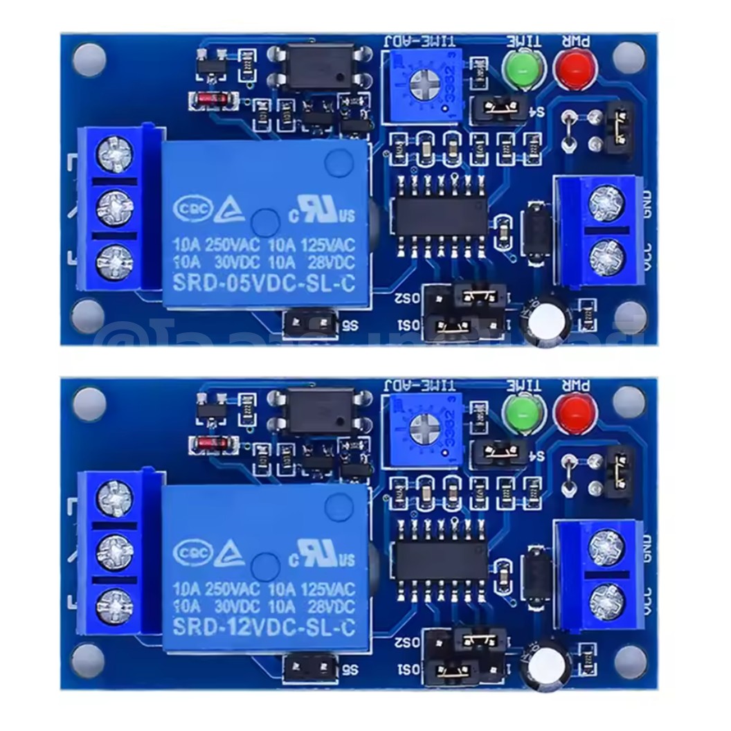 CM802 DC 5V/9V/12VDC Normally open trigger delay switch relay module DC 5V delay circuit timing vibration alarm โมดูลตั้งเวลา รีเลย์ตั้งเวลา ไทม์มิ่งรีเลย์ รีเลย์หน่วงเวลา