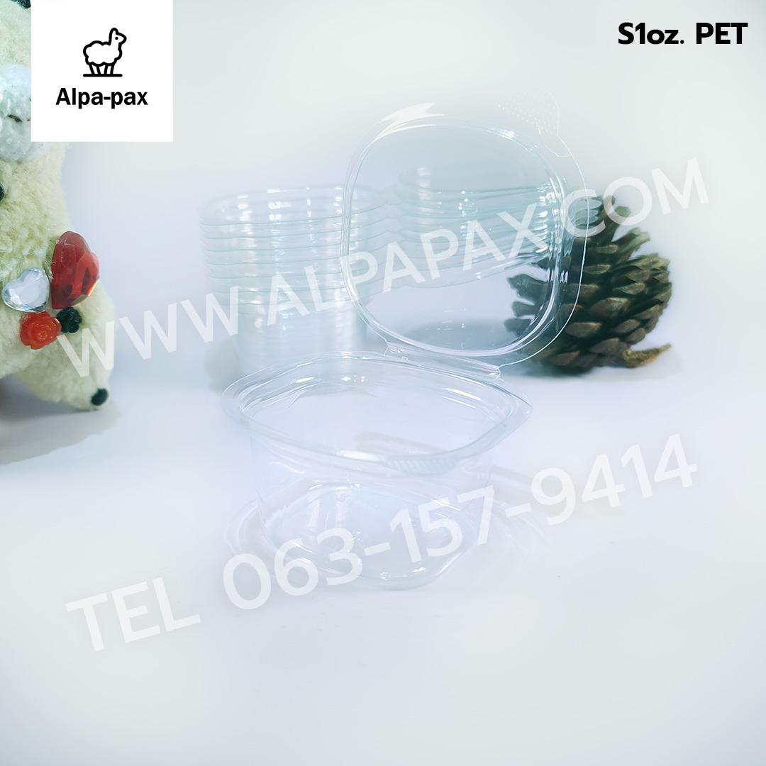 ถ้วยน้ำจิ้มฝาติด 1oz. (PET) (ลัง 2000ใบ)