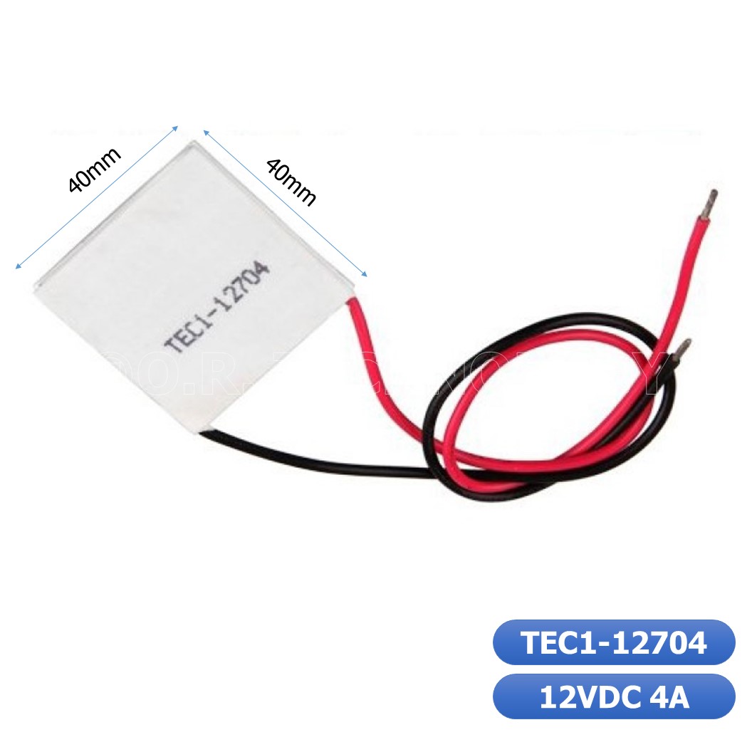 แผ่นร้อนเย็น แผ่นเพลเทียร์ (Peltier) แผ่นทำความร้อน-เย็น 12VDC Thermoelectric Cooler Peltier TEC1