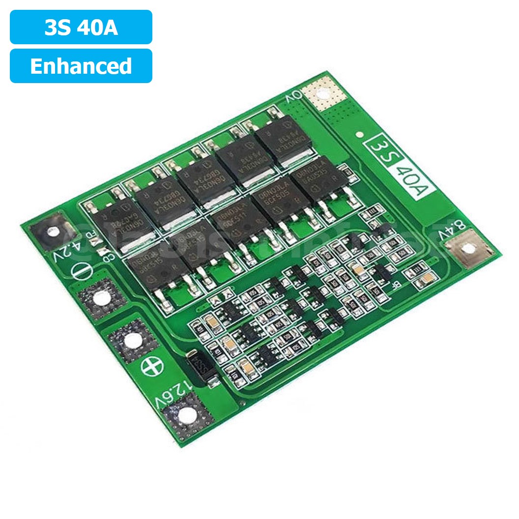 CM633 3S 40A Enhanced โมดูลชาร์จแบตเตอรี่ BMS 3-Series 40A 18650 Lithium Battery Protection Module แบตลิเธียม