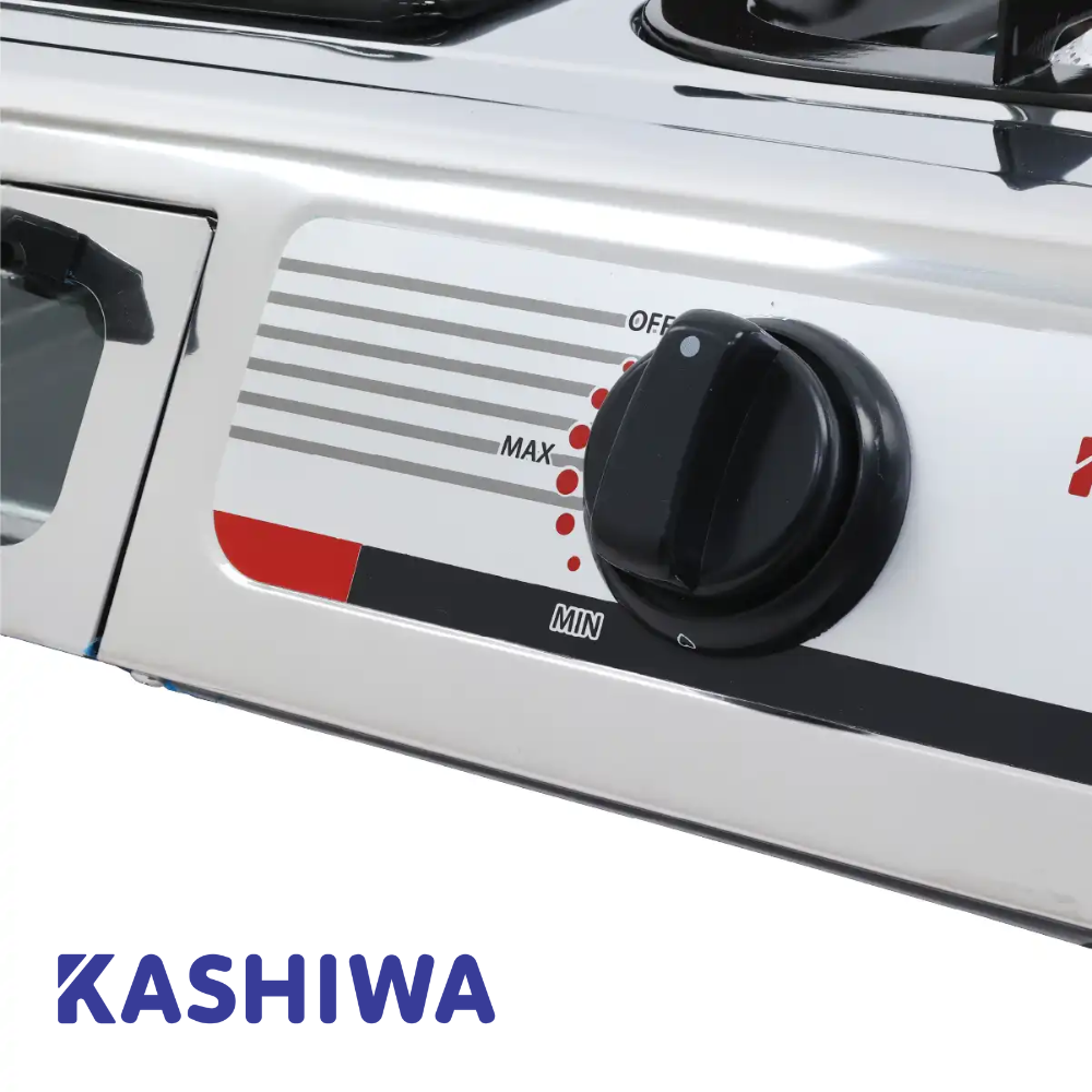 KASHIWA เตาแก๊ส หน้าสแตนเลสหัวเปลวคู่ พร้อมเตาย่าง | รุ่น K-3001
