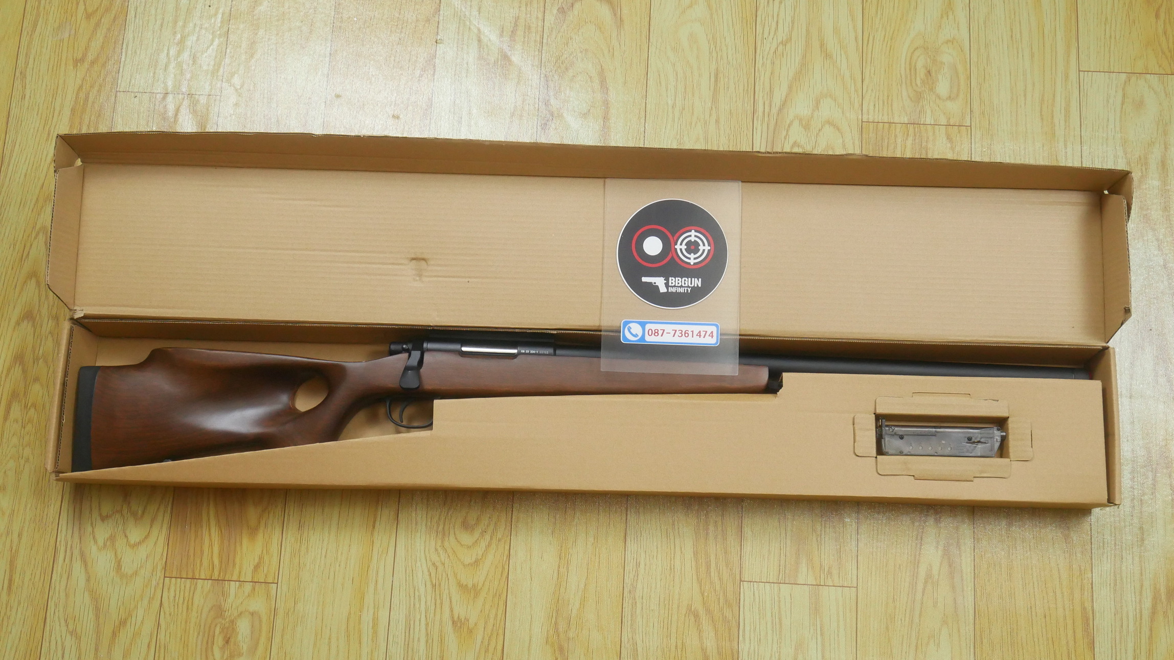 บีบีกันสไนเปอร์ไรเฟิล Double Bell 204-1 VSR-10 พันท้ายไม้แท้ Varmint Thumbhole Air Cocking BB GUN Sniper Rifle