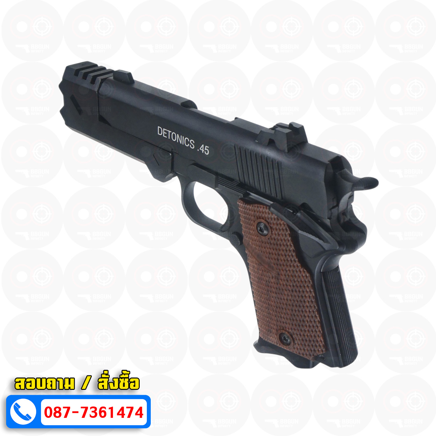 บีบีกันอัดแก๊ส DETONICS .45 Chisato's - Double Bell 797A BB GUN