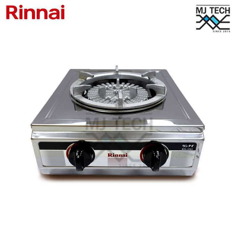 RINNAI เตาแก๊สหัวเดี่ยวแบบตั้งโต๊ะ หัวเตา Turbo 1 หัวเตา วาล์วคู่ บอดี้สแตนเลสทั้งตัว รุ่น RTL-35KS