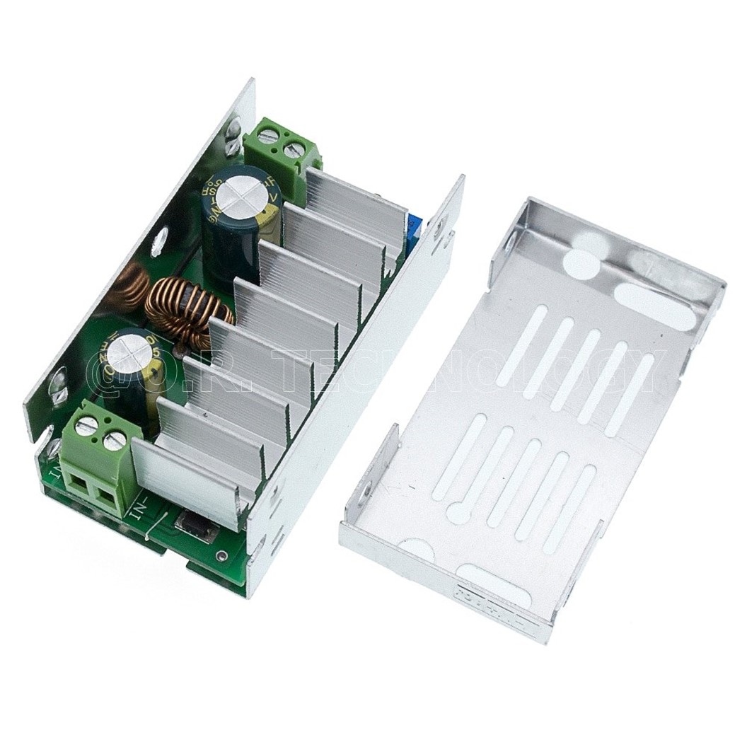 (1ชิ้น) NA290 โมดูลเพิ่มแรงดันไฟ โมดูลแปลงไฟ DC-DC 6-35V to 6-55V 200W 10A Boost Converter Step Up Voltage Charger Power with Shell