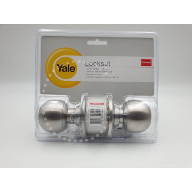 ลูกบิดประตู YALE #VCA-5127-U32D (ราคารวมแวท) ห้องนอนทั่วไป กลมด้าน แสตนเลส {รหัสสินค้า1905726801}