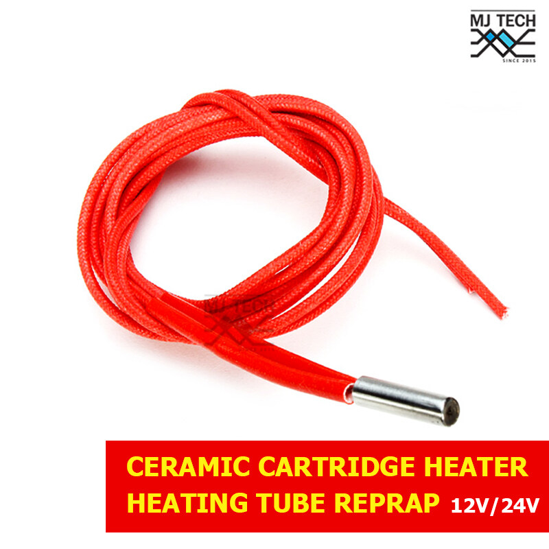 ฮีทเตอร์แท่ง Heating Tube Reprap DC 12V/24V 40W Ceramic Cartridge Heater for Hot End J-Head 6*20mm