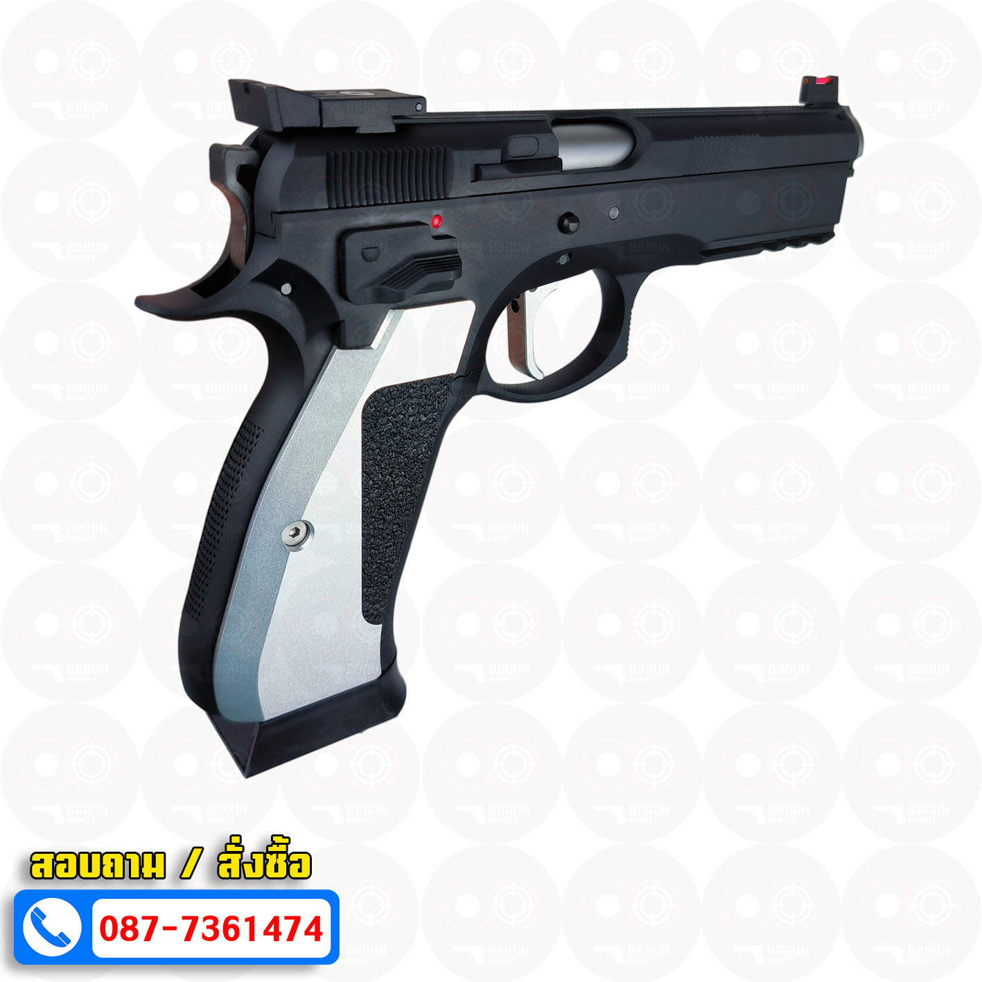 บีบีกันอัดแก๊ส KJ Works CZ 75 SP01 ACCU Custom BB GUN