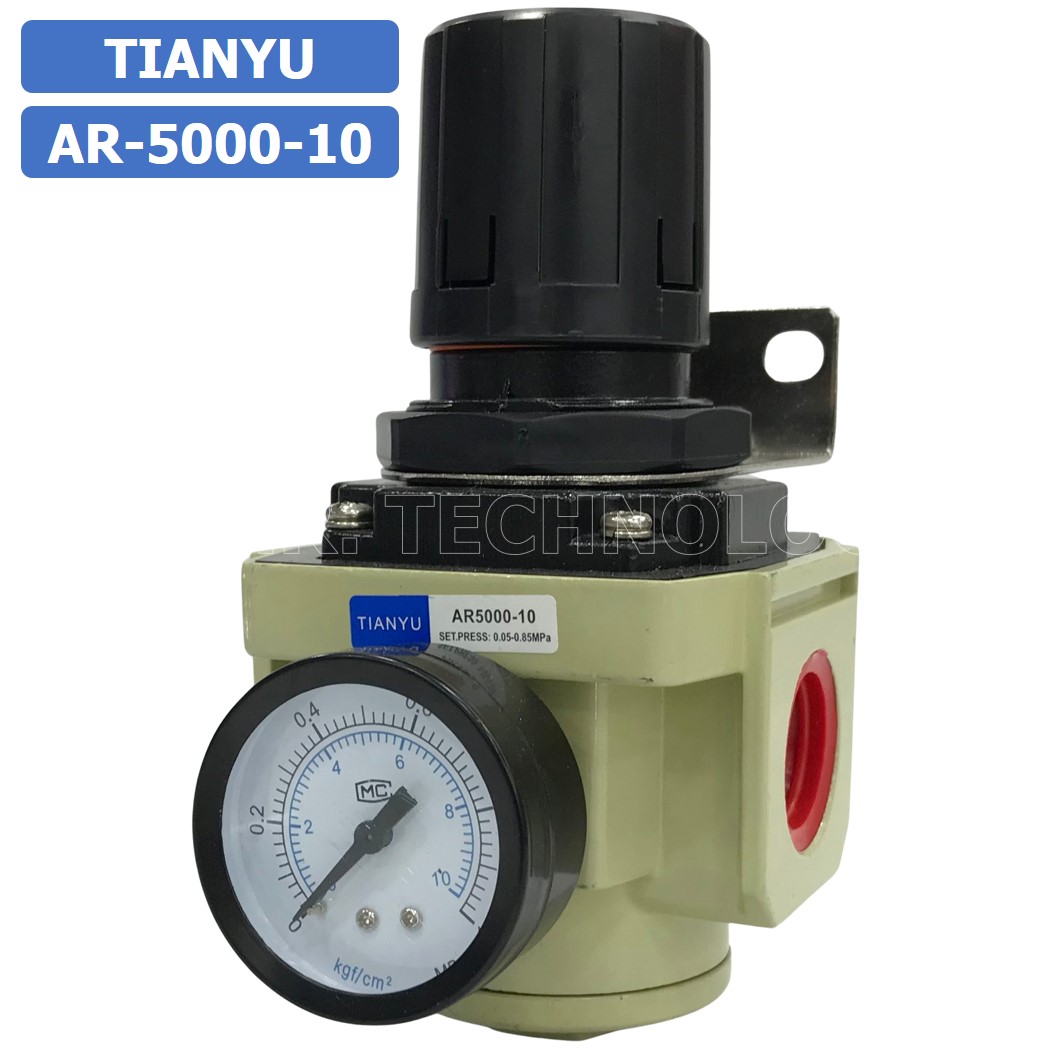 (1ชิ้น) AR-5000-10 ตัวปรับแรงดันลม ชุดปรับแรงดันลม Air Regulator Pneumatic TIANYU AR5000-10