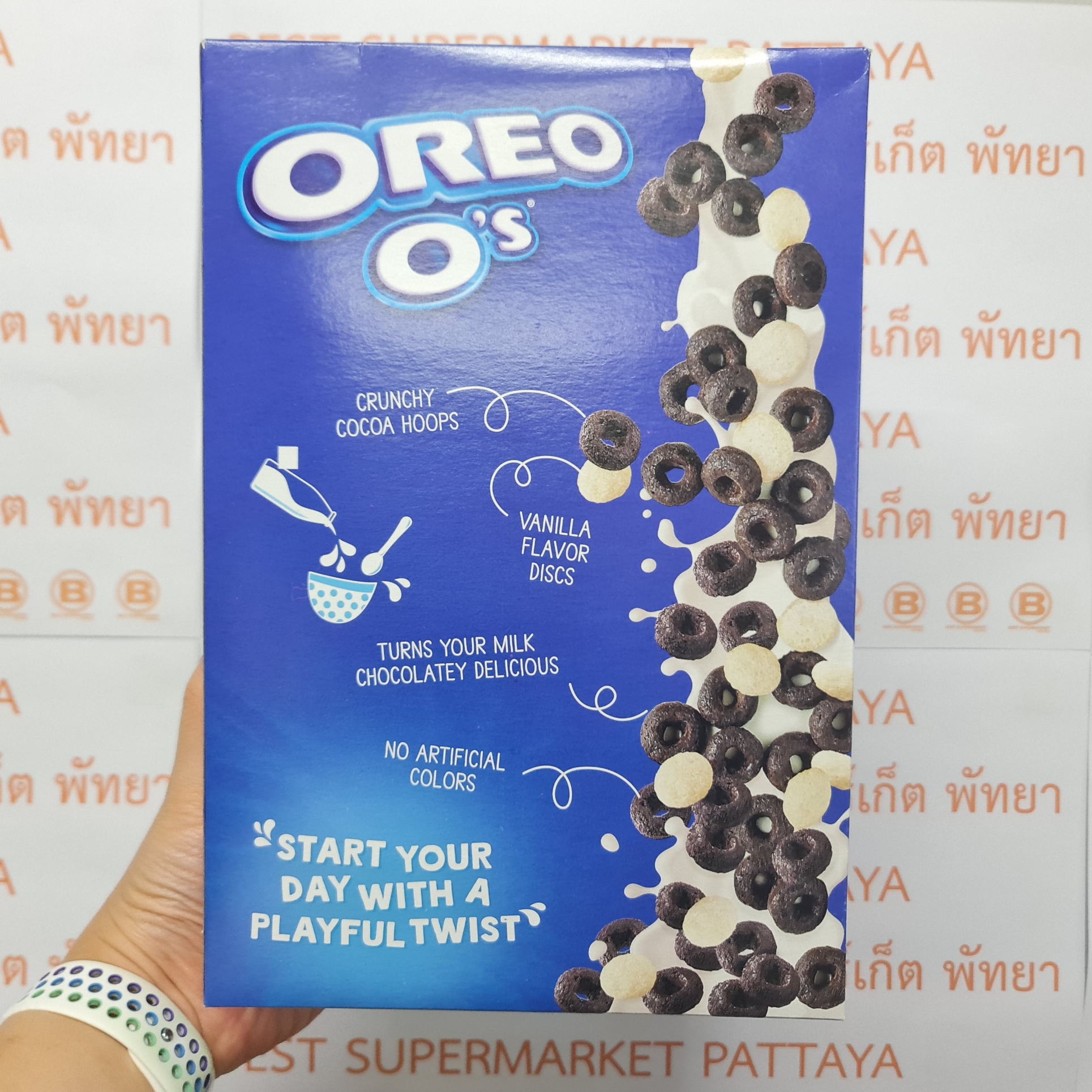 โอรีโอ โอส์ ซีเรียล รสช็อกโกแลตและวานิลลา 311 กรัม Oreo O's Cereal 311 g.