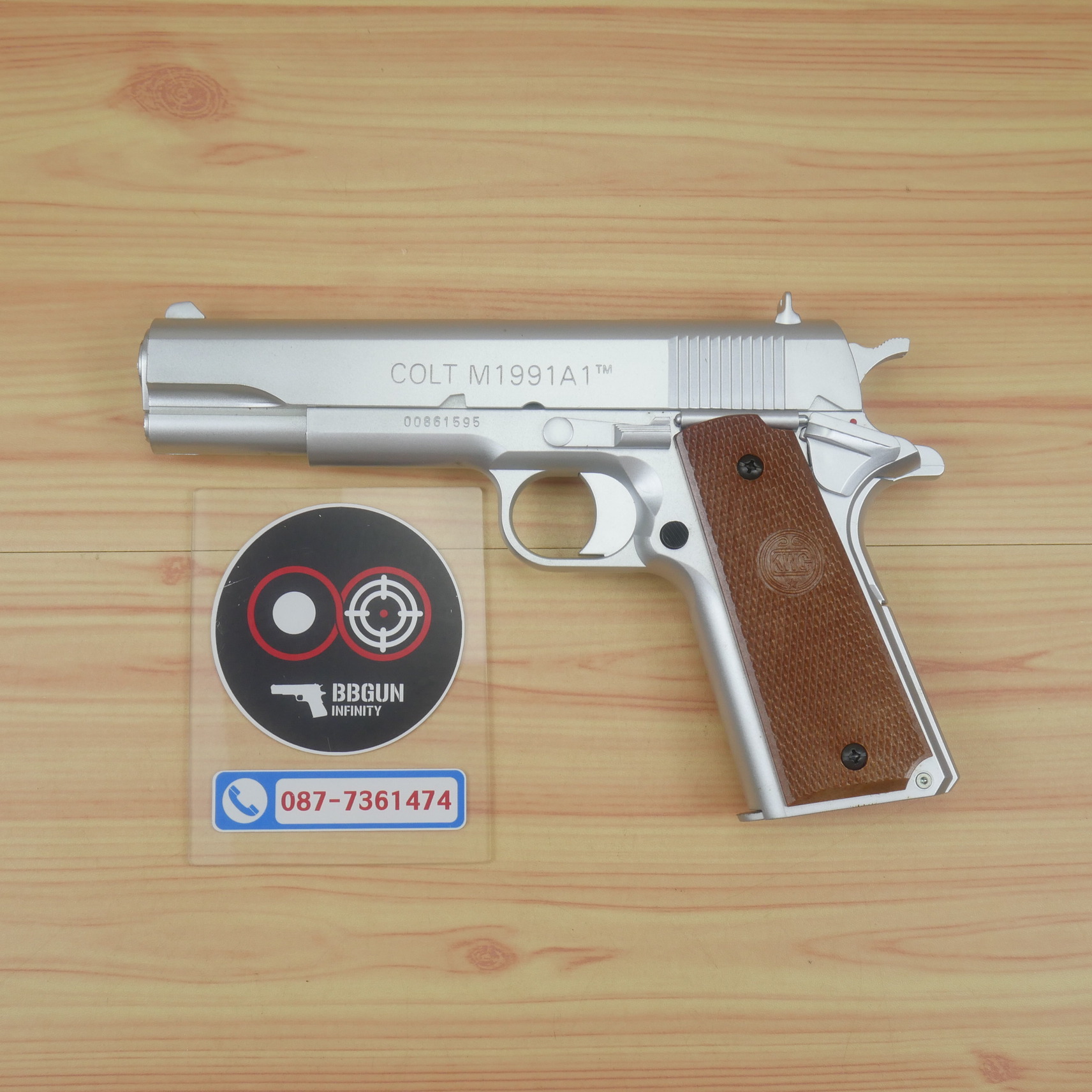 ปืนอัดลมสปริงชักยิงไต้หวัน KWC Colt M1991 A1 Spring Pistol