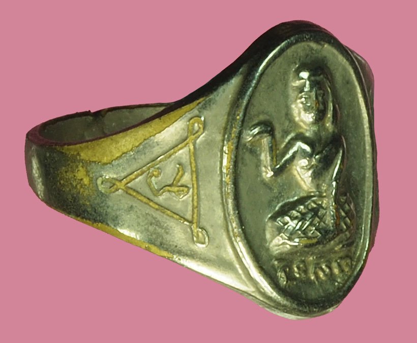 *37841 แหวนนางกวัก หลวพ่อกวย วัดโฆษิตราราม ชัยนาท ชุบนิเกิล 12