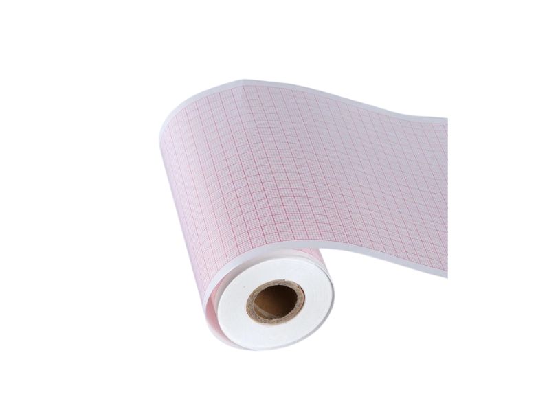 กระดาษเครื่องตรวจคลื่นไฟฟ้าหัวใจ ECG EKG 80 มม. (1 แพ็ค 2 ม้วน)