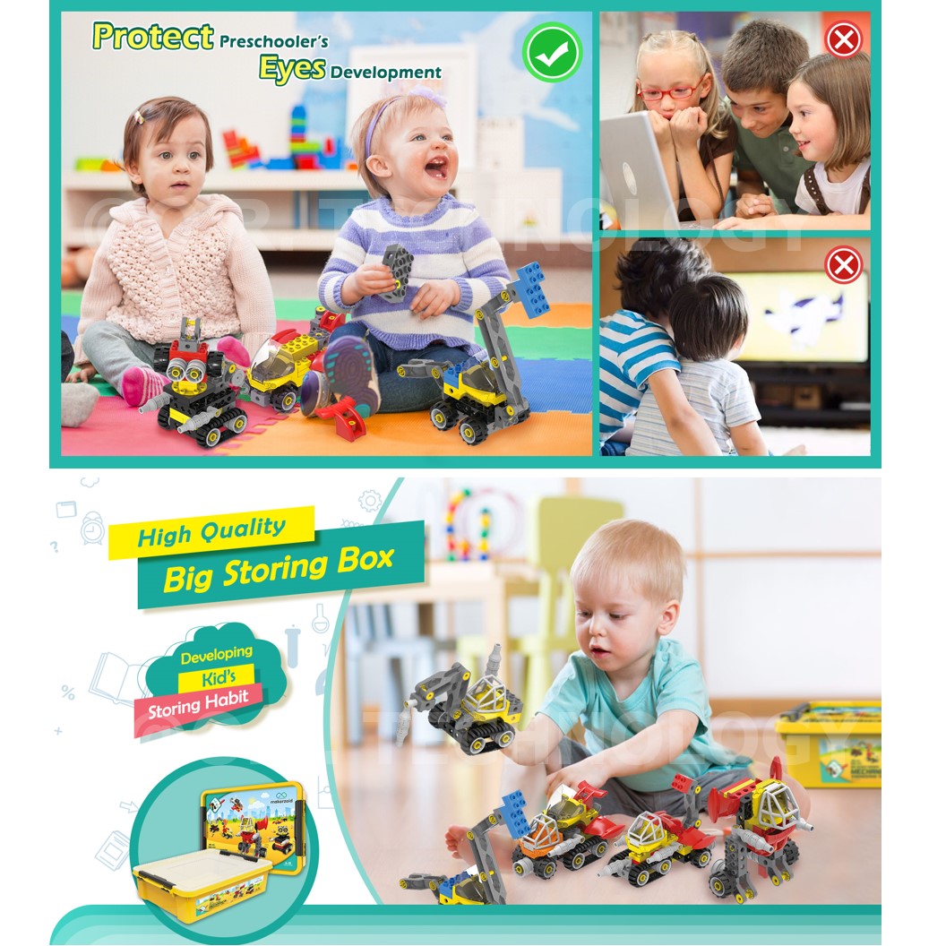 Makerzoid MKZ-OBK-MET Big Building Block ชุดเรียนรู้ เสริมทักษะ หุ่นยนต์ ตัวต่อ ส่งเสริมการเรียนรู้