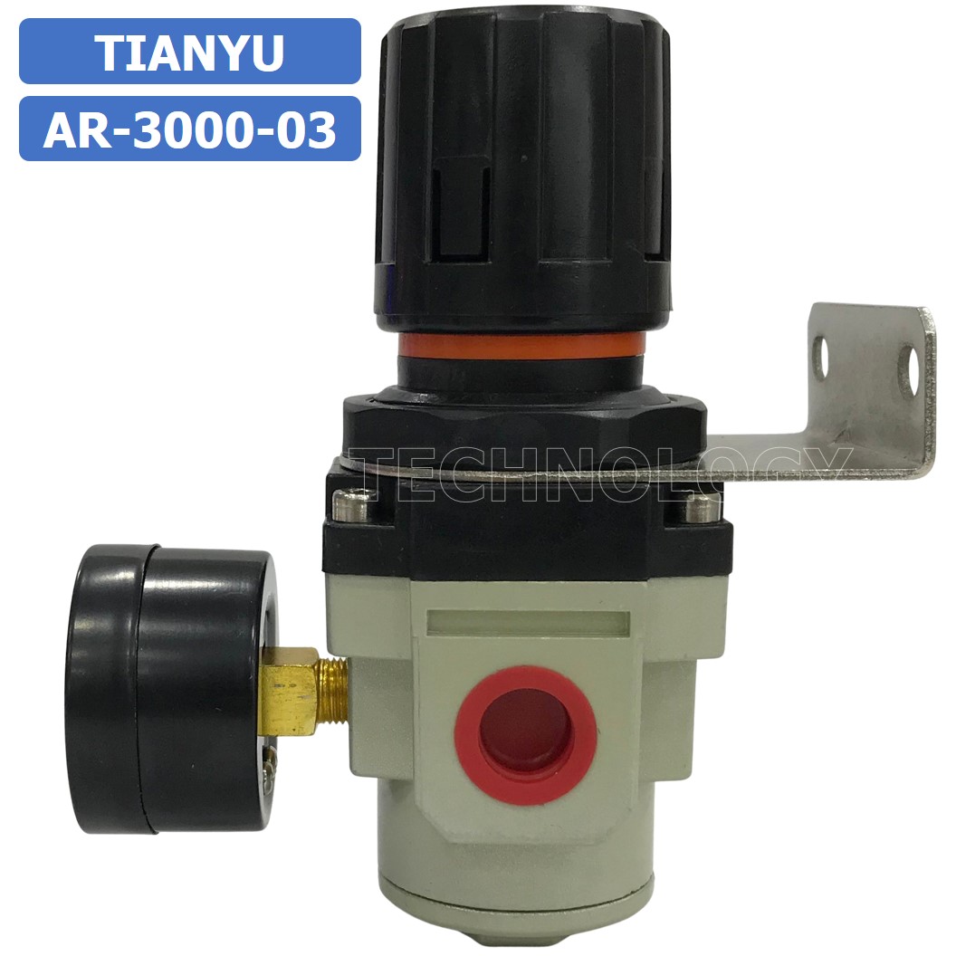 (1ชิ้น) AR-3000-03 ตัวปรับแรงดันลม ชุดปรับแรงดันลม Air Regulator Pneumatic TIANYU AR3000-03
