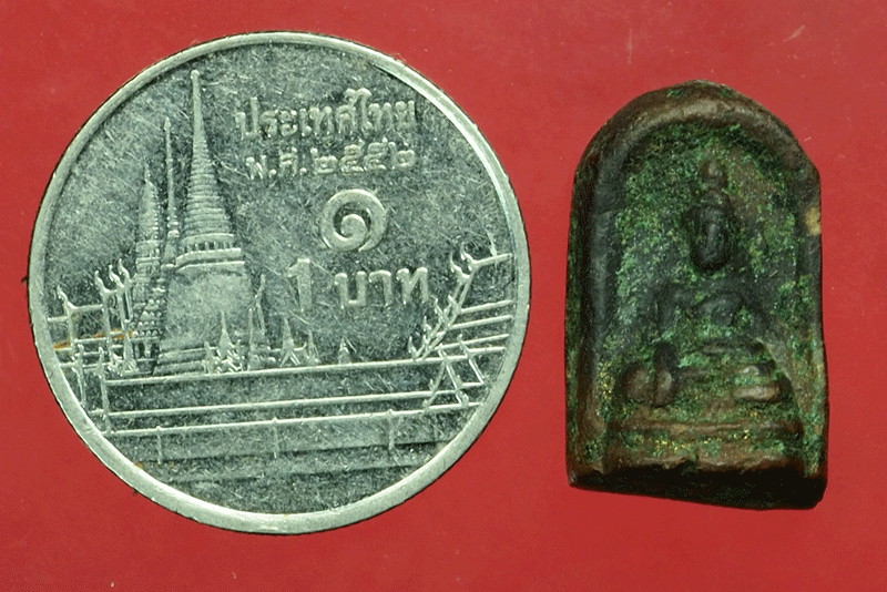 *27896 พระพุทธนั่งปางมารวิชัย เนื้อดิน เก่า คุ้นๆ ไม่ทราบที่ 9.1