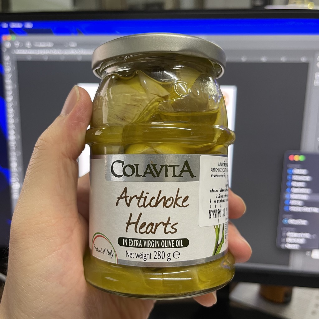 โคลาวิตา แกนอาร์ติโชคในน้ำมันมะกอก 280 กรัม Colavita Artichoke Hearts in Extra Virgin Olive Oil 280 g.