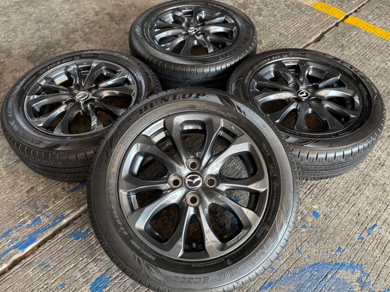 ล้อ Mazda 2. ขอบ 15 ปี 2023 DUNLOP ENASAVE EC300 +. 💢 185/60/15ปี23 ใส่ 4/100 ได้ทุกรุ่น (1 ชุด 4 วง)